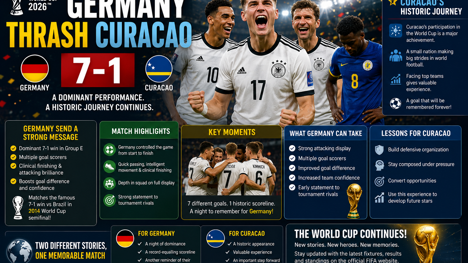 FIFA World Cup 2026: Germany Equal Legendary 7-1 Feat as Curacao Make History